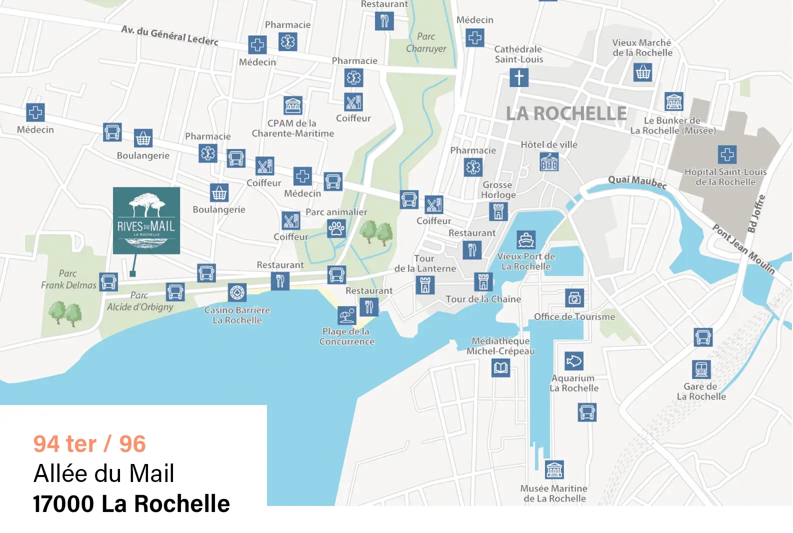 Rives du Mail, La Rochelle : Accès immédiat à l’océan